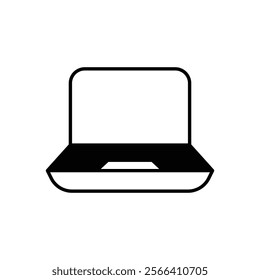 Laptop icon. Computer hardware icon design. vector graphic