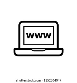Laptop icon, computer logo vector illustration.