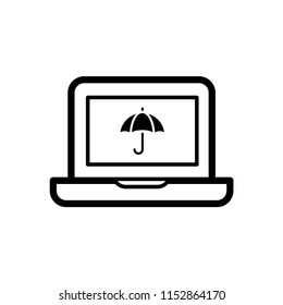 Laptop icon, computer logo vector illustration.