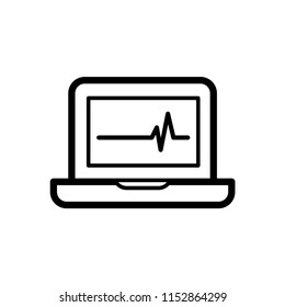 Laptop icon, computer logo vector illustration.
