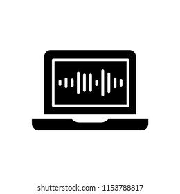 Laptop icon, computer logo vector illustration.