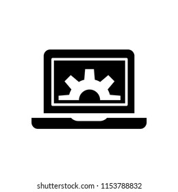 Laptop icon, computer logo vector illustration.