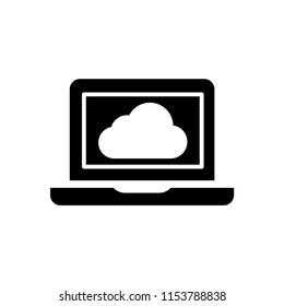 Laptop icon, computer logo vector illustration.