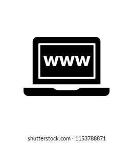 Laptop icon, computer logo vector illustration.