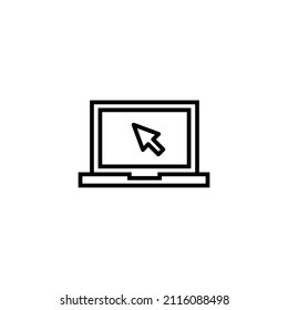 Laptop icon. computer sign and symbol