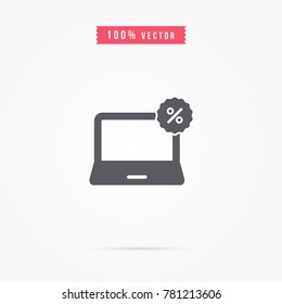 Laptop icon. computer symbol