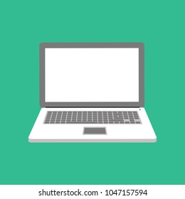 Laptop icon, Computer symbol, flat design, Vector illustration.