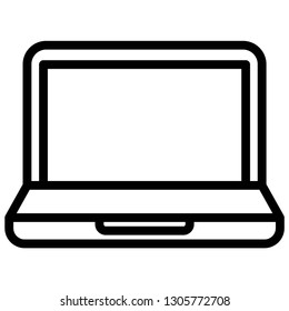 laptop icon design with creative modern concept and black and white outline style logo shape for finance, ui, website, ecommerce, banking, web button design vector eps 10