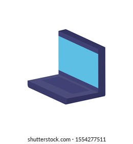 Laptop icon design, Digital technology communication social media internet web and wireless theme Vector illustration