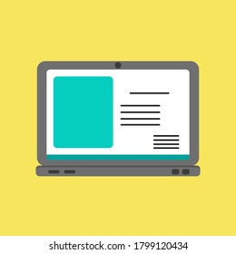 laptop icon design with friendly interface