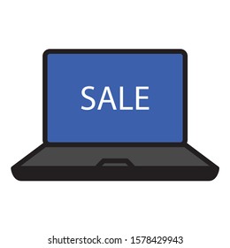 Laptop icon design , sale computer