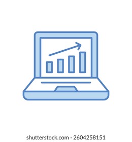 Laptop icon design stock illustration