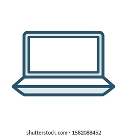 Laptop icon design template, color style