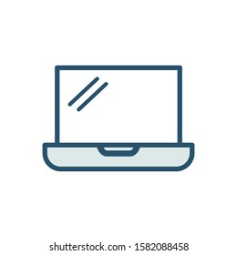 Laptop icon design template, color style