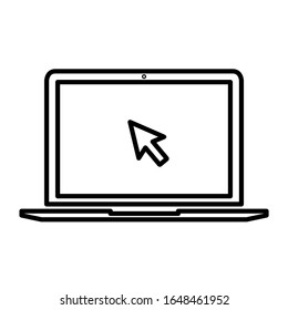 Diseño de iconos de portátiles. Icono de portátil en diseño de estilo plano. Ilustración vectorial.