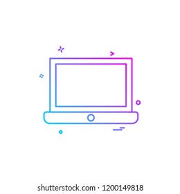 Laptop icon design vector