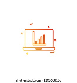 Laptop icon design vector 