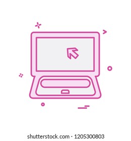 Laptop icon design vector