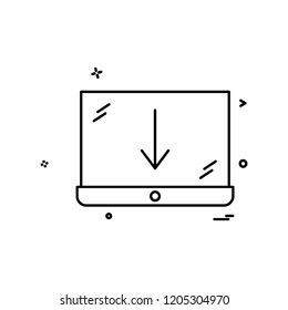 Laptop icon design vector