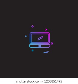Laptop icon design vector