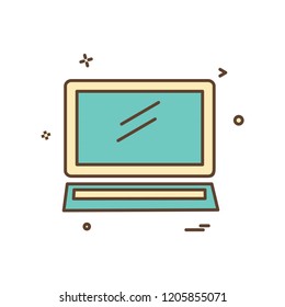 Laptop icon design vector