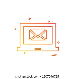 Laptop icon design vector 