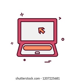 Laptop icon design vector