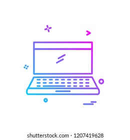 Laptop icon design vector
