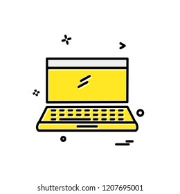 Laptop icon design vector