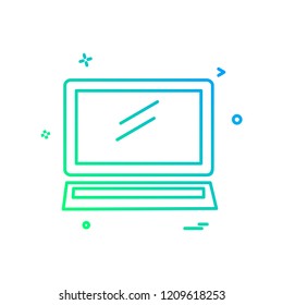 Laptop icon design vector