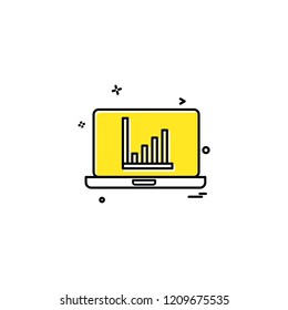 Laptop icon design vector 