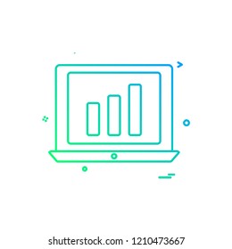 Laptop icon design vector