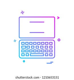 Laptop icon design vector