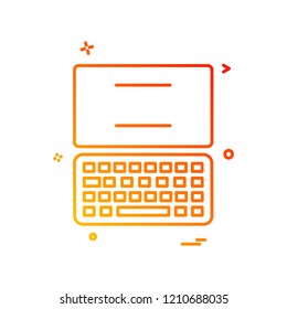 Laptop icon design vector