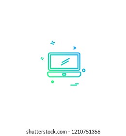 Laptop icon design vector