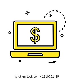 Laptop icon design vector