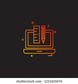 Laptop icon design vector