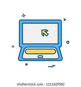 Laptop icon design vector