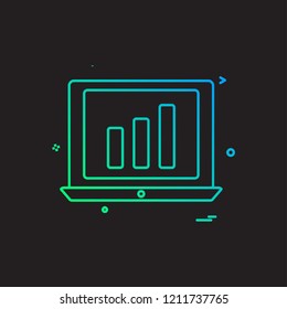 Laptop icon design vector