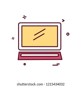 Laptop icon design vector