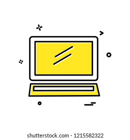Laptop icon design vector