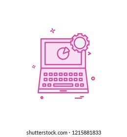 Laptop icon design vector