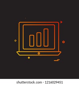 Laptop icon design vector