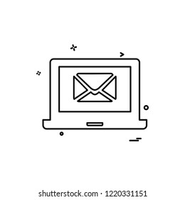 Laptop icon design vector 