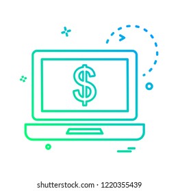 Laptop icon design vector