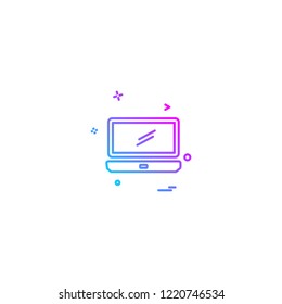 Laptop icon design vector