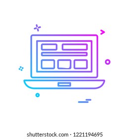 Laptop icon design vector