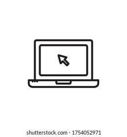 Ilustración de vectores de diseño de iconos de portátiles