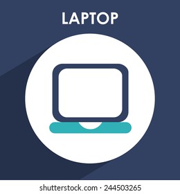 laptop icon design, vector illustration eps10 graphic