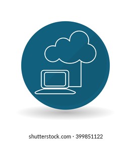 laptop icon design, vector illustration